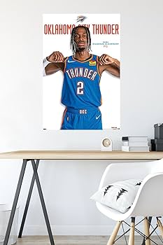 NBA スタジャン　オクラホマシティサンダー　OKC ジェフハミルトン SGA NBA公式 メンズ スタジャン バーシティジャケット アウター